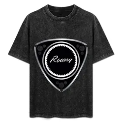 PISTON-ROTARY-ROTARY T-Shirt Vintage Print Crew Neck Tee