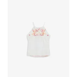 Top de mujer bordado con cuello halter