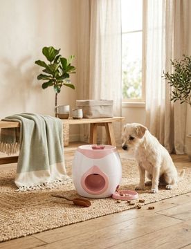 Ciotola educativa - dosatore di cibo per cani e gatti - rosa pastello