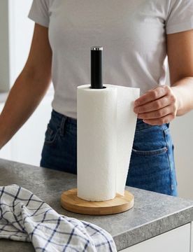 Porta-rotolo per carta da cucina - nero