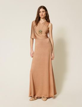 Robe longue en maille avec lurex