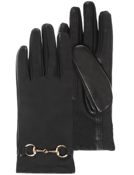 Gants cuir détail mors Noir noir Tailleunique