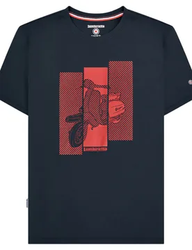 Mens Scooter T-Shirt (Navy) Cotton - Size 3xl - Lambretta - FashionsVida