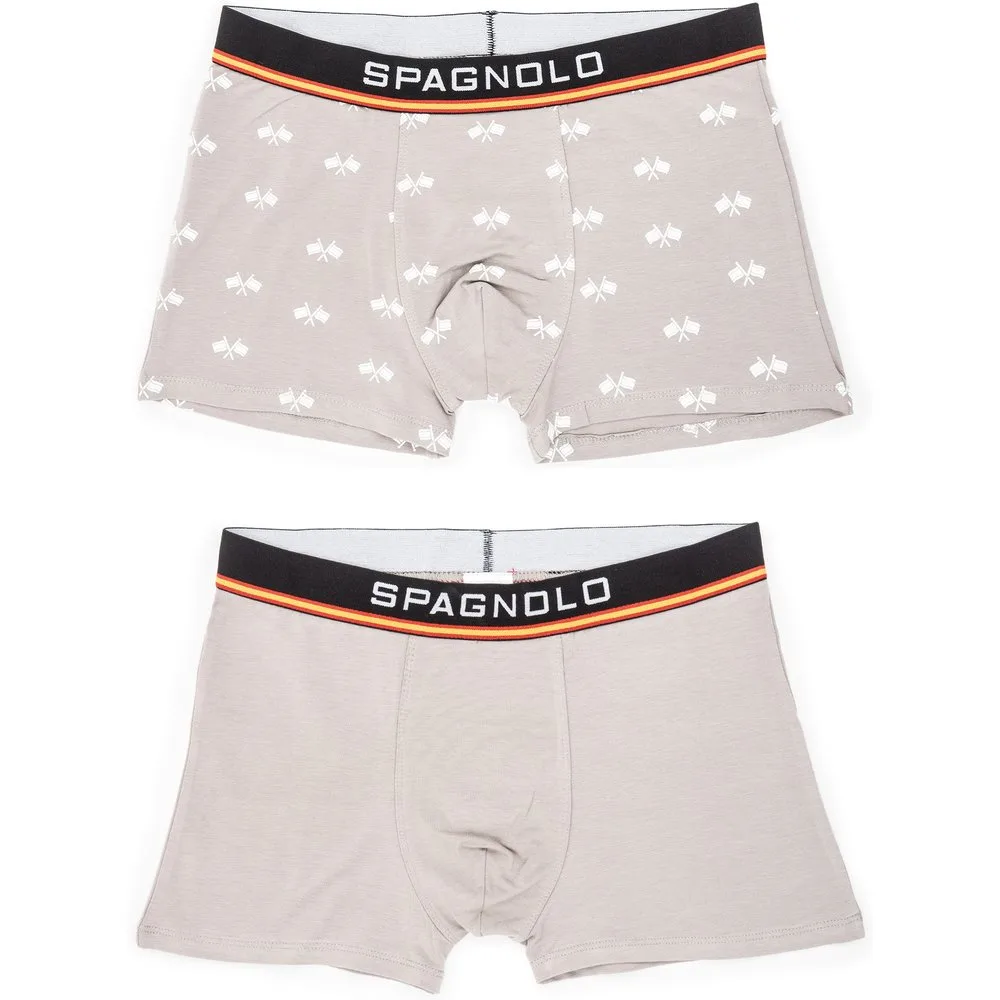 Pack dos boxers de hombre punto color gris - Spagnolo - FashionsVida