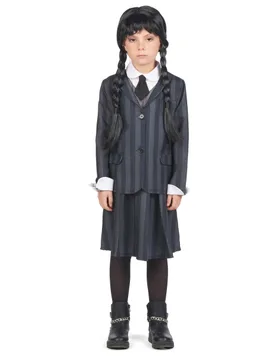 Schulmädchen Kinderkostüm 3-teilig grau - KARNEVAL-MEGASTORE - FashionsVida