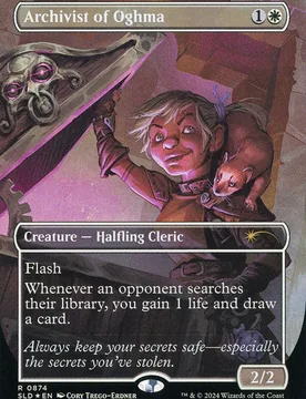 Archivist of Oghma (Borderless Foil) (Secret Lair - D&D: 50th Anniversary Superdrop) Secret Lair Drops - Magic: The Gathering - FashionsVida