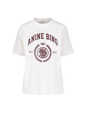 Anine Bing 100% Cotton Crewneck Tee