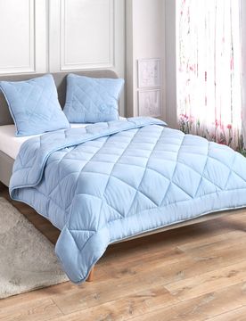 Steppbett hellblau 135x200cm Eldo
