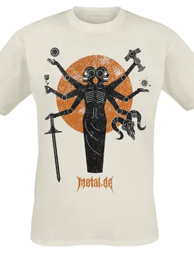 T-Shirt - Metal Creature - S bis XXL - für Männer - Größe M - altweiß - Lizenziertes Merchandise! - Männer - male - Metal.de - FashionsVida