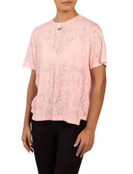 T-shirt à Manches Courtes Lux Fitness Burnout Pure Pink S