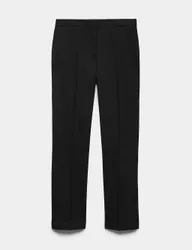 Girls' Slim Leg School Trousers (2-18 Yrs) Black female