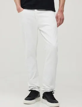 Herren Basic Slim Fit Jeans Hosen White Größe 40R - boohooMAN - FashionsVida