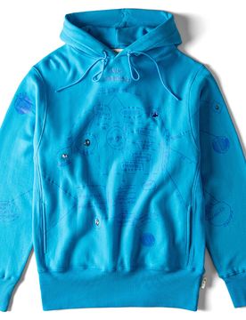 ADVISORY BOARD CRYSTALS, Subjective Halos Kapuzenpullover, Blau Unisex XS