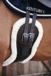 Anatomischer Lammfell-Kurzgurt braun 70 cm