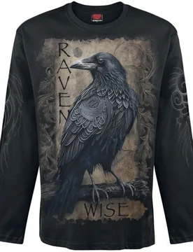 Langarmshirt - Raven Wise - M bis XXL - für Männer - Größe XXL - schwarz - Männer - male - Spiral - FashionsVida