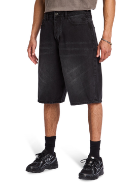 Apex Longline Jort Herren Kurze Hosen - Schwarz - Größe S - Baumwoll-Denim Black S