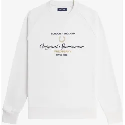 Sudadera de hombre de cuello redondo con diseño bordado