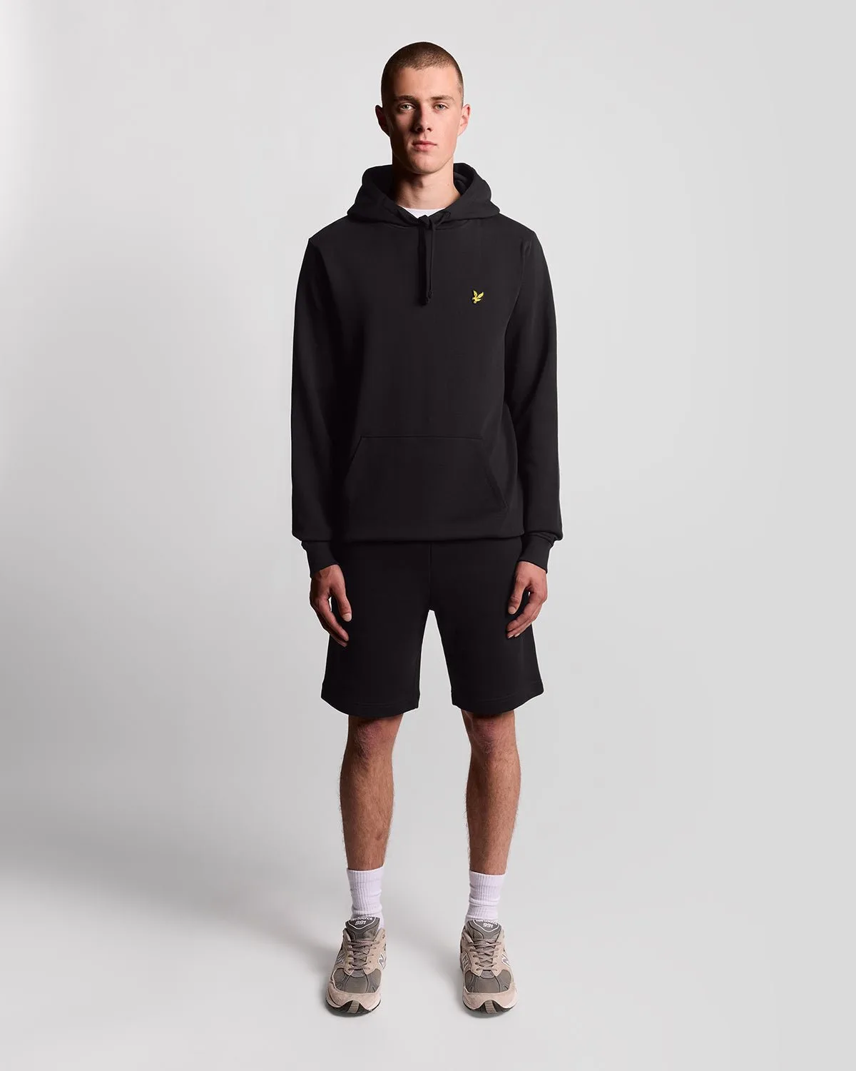 Men's Cotton Sweat Short in Jet Black - Lyle & Scott - FashionsVida