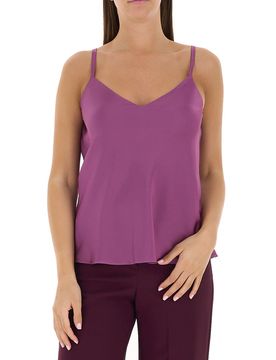 Top scollo a V ROSA MALVA XS