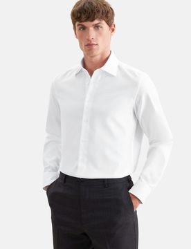 X-Slim Business Hemd Struktur Weiß 37