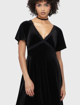Gothic Kurzes Kleid - Beneath The Eclipse - Hour Of Echelia Mini Dress - XS bis 4XL - für Damen - Größe S - schwarz - Frauen - female - Killstar - FashionsVida