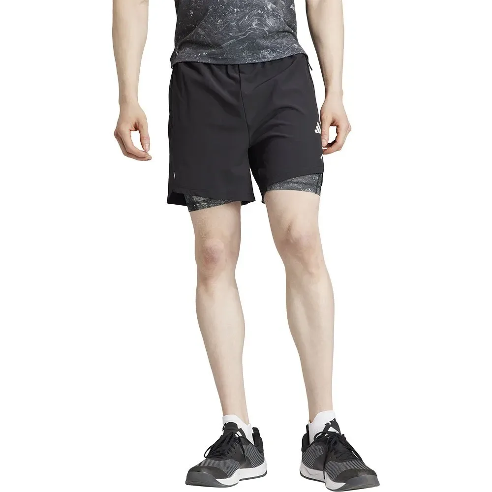 Short 2 En 1 Woven Power 5´´ Black / Black 2XL - Adidas - FashionsVida