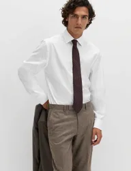 Regular Fit Pure Cotton Luxury Shirt White male