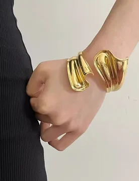Fashion metal bangle for women jewelry gold silver color large bracelet - Aliexpress - FashionsVida