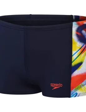 Digital Panel Swimming Boxer True Navy / Watermelon / Bitter Lime / True Cobalt / Bolt / 15-16 Years Boys - Speedo - FashionsVida