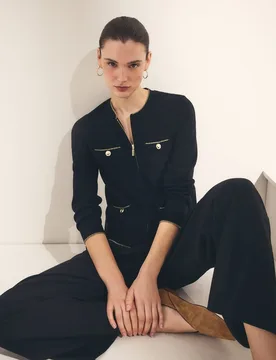 Chaqueta de mujer lurex cremallera - Woman El Corte Inglés - FashionsVida