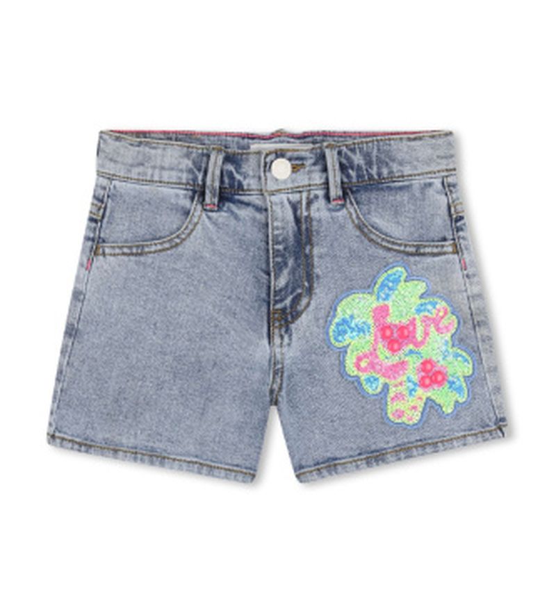 Para niña. U21884 Short Tejano (3Y= 94cm), Casual, Algodón, Denim, moda infantil