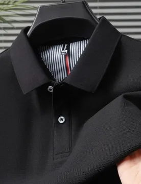 Men's High-end Casual Short Sleeved Business Polo Shirt, Plain Color T-shirt, Comfortable and Breathable Summer Top for For - Aliexpress - FashionsVida