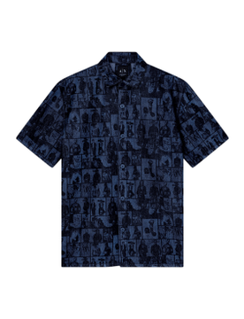 Para hombre. XM002809AF24509FB416 Camisa vaquera (S), Casual, Algodón, Manga corta