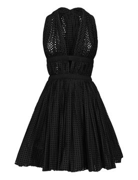 Mini Vestito poplin perforato