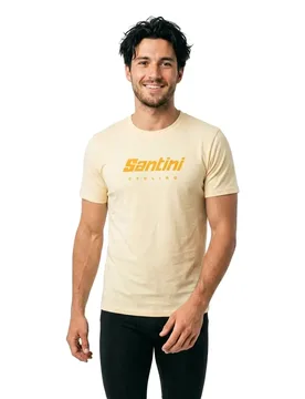 Maglietta A Maniche Corte Cream - Santini - FashionsVida