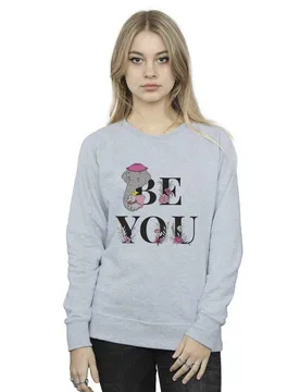 Women's Dumbo Be You Sweatshirt in Grey Size: XL - Grey - Size: XL - Disney - FashionsVida
