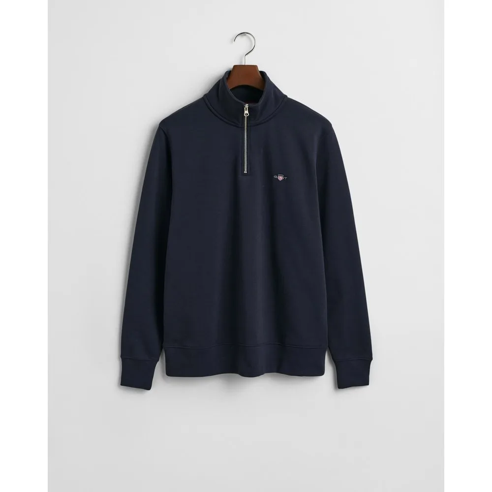 Sudadera de hombre de color con cierre de mediacremallera - Gant - FashionsVida