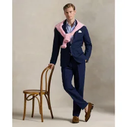 Chaqueta de traje de hombre de lino Regular fit