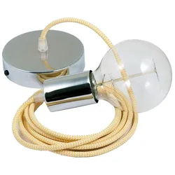 Cables Suspension Luminaire Rz10 Zigzag 2 M Yellow / Chrome Plated One Size