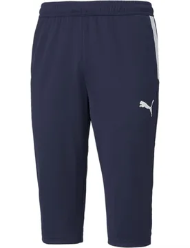 Mens Teamliga Training Three Quarterpants Tracksuit Bottom In Peacoat/white - Blue - Size 2xl - Puma - FashionsVida