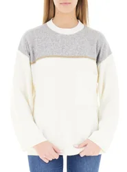 Maglione misto cashmere BIANCO UNI