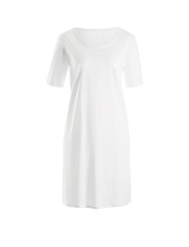 Sleepshirt - Nachthemd Cotton Deluxe weiss L damen