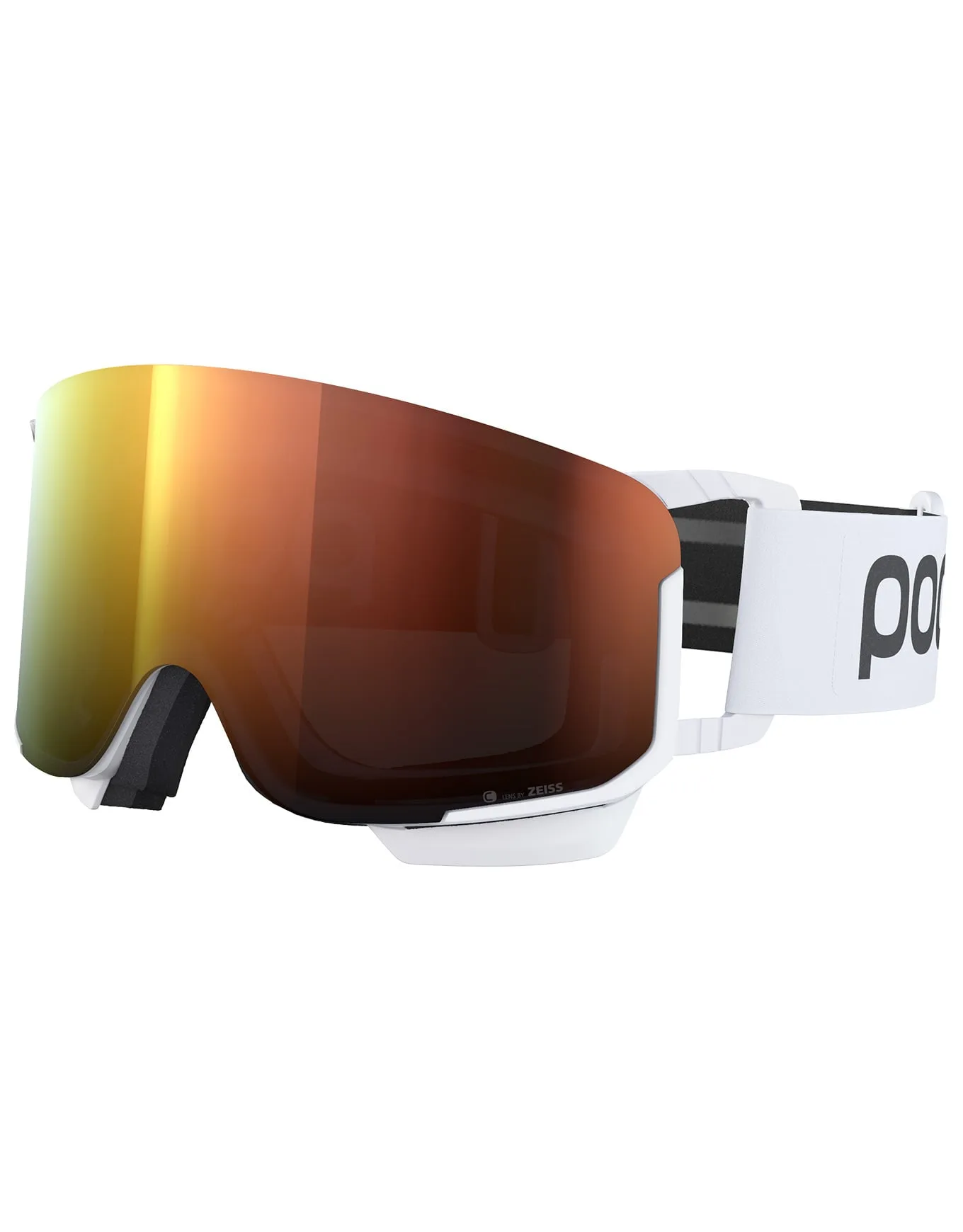 Skibrille Nexal Mid Hydrogen White/Partly Sunny Orange Weiß - Poc - FashionsVida