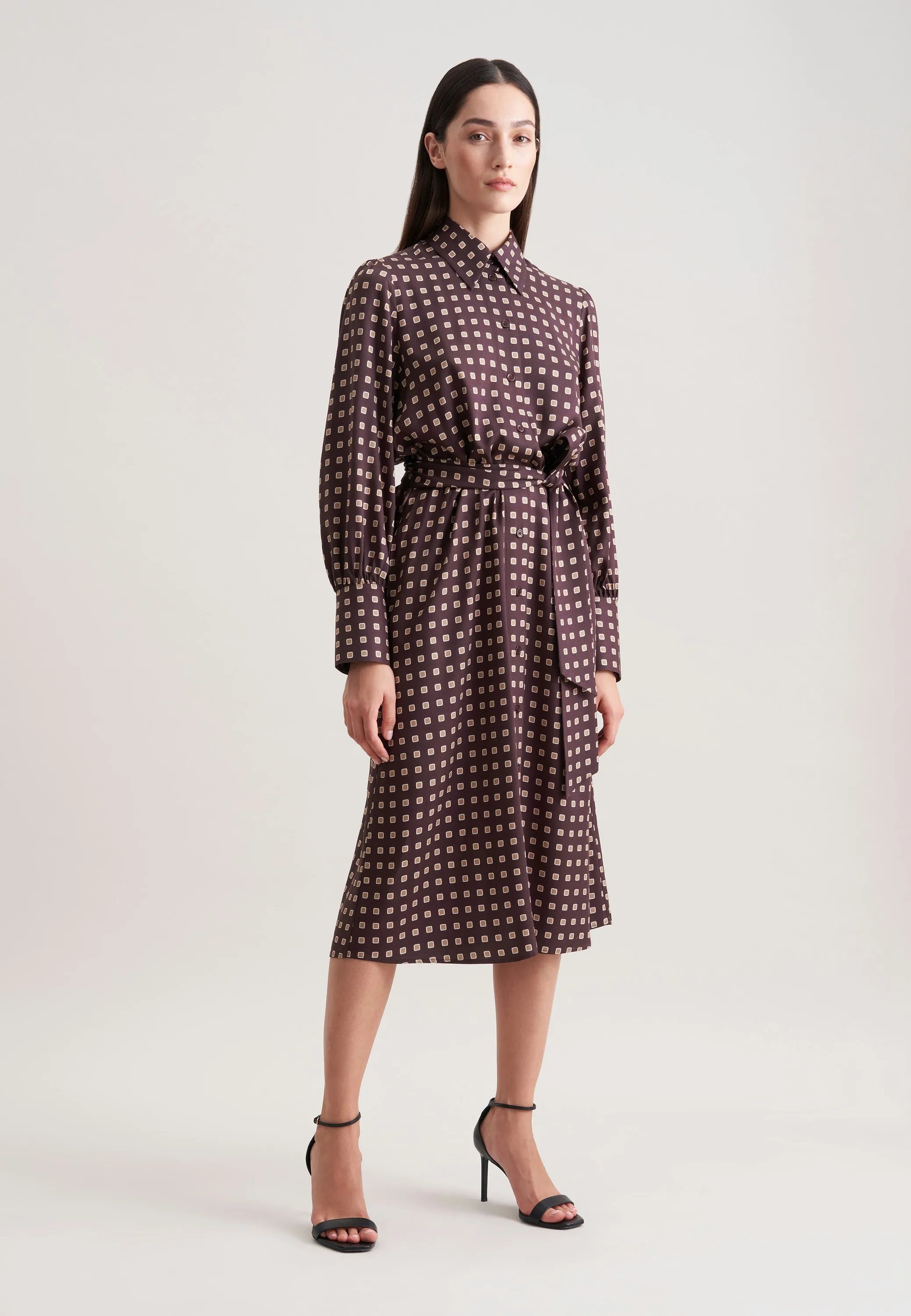 Midikleid mit Gürtel Braun 38 - Seidensticker.com - FashionsVida
