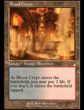 Blood Crypt (Retro Frame) Ravnica Remastered - Magic: The Gathering - FashionsVida