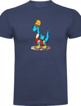 T-shirt à Manches Courtes Dino Snow Denim Blue 3XL - Kruskis - FashionsVida