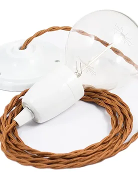 Cables Suspension Luminaire Tm22 Diy 1 M Whiskey / White One Size - Creative - FashionsVida