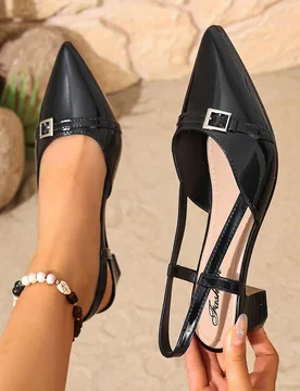 Zapatos de mujer de moda en color dorado claro con espejo de metal tipo Mary Jane, adecuados para ir al trabajo, citas, fiestas y vacaciones en primav - Shein - FashionsVida