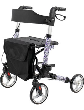 Leichtgewicht-Rollator Premium, Aluminium, mit Rückengurt und Tasche - AT51006 mehrfarbig