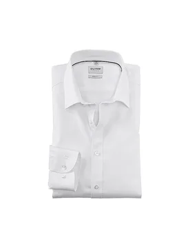 Camisa Body Fit de Manga Extralarga blanco 41 - Olymp Level Five - FashionsVida